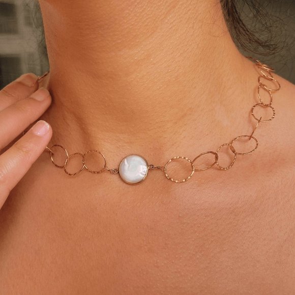 Jewelry - Pearl with Gold Plated Necklace